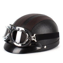 Afbeelding in Gallery-weergave laden, Motorfiets Harley PU-helm met bril