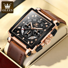Afbeelding in Gallery-weergave laden, Lichtgevend Luxe Square Business Quartz horloge