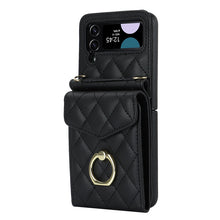 Afbeelding in Gallery-weergave laden, Embossed Leather Wallet Case for Samsung Galaxy Z Flip4 Flip3