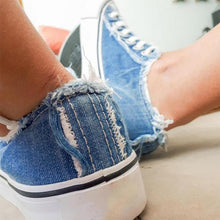 Afbeelding in Gallery-weergave laden, Denim canvas schoenen