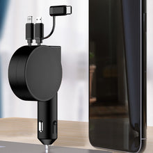 Afbeelding in Gallery-weergave laden, 3-in-1 intrekbare snellaad adapter voor in de auto