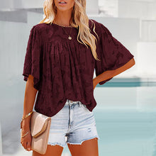 Afbeelding in Gallery-weergave laden, Flared Sleeve Cutout Chiffon Shirt