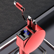 Afbeelding in Gallery-weergave laden, 3-in-1 intrekbare snellaad adapter voor in de auto