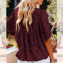 Afbeelding in Gallery-weergave laden, Flared Sleeve Cutout Chiffon Shirt