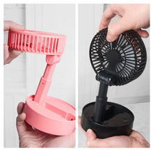 Afbeelding in Gallery-weergave laden, Mini opvouwbare telescopische ventilator voor telefoonhouder
