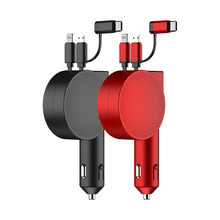 Afbeelding in Gallery-weergave laden, 3-in-1 intrekbare snellaad adapter voor in de auto