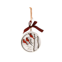 Afbeelding in Gallery-weergave laden, Handgemaakt Herdenkings Ornament met Kardinalen