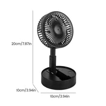 Afbeelding in Gallery-weergave laden, Mini opvouwbare telescopische ventilator voor telefoonhouder