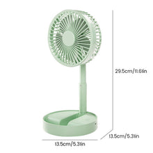 Afbeelding in Gallery-weergave laden, Mini opvouwbare telescopische ventilator voor telefoonhouder