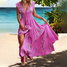 Afbeelding in Gallery-weergave laden, Sexy Franse strandjurk met V-hals