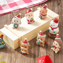 Afbeelding in Gallery-weergave laden, Handgemaakte dieren kerstman ornamenten