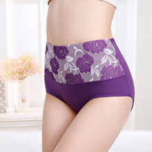 Afbeelding in Gallery-weergave laden, Katoenen slip met hoge taille en bloemenpatroon