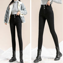 Afbeelding in Gallery-weergave laden, Fleece hoge stretch jeans