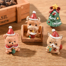 Afbeelding in Gallery-weergave laden, Handgemaakte dieren kerstman ornamenten