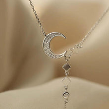 Afbeelding in Gallery-weergave laden, Sterling zilveren maan ster ketting