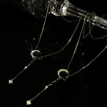 Afbeelding in Gallery-weergave laden, Sterling zilveren maan ster ketting