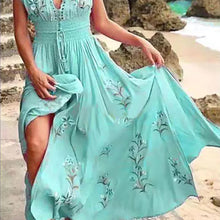 Afbeelding in Gallery-weergave laden, Sexy Franse strandjurk met V-hals