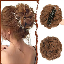 Afbeelding in Gallery-weergave laden, Bun Clipping Flower Bud-pruik