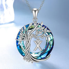 Afbeelding in Gallery-weergave laden, Levensboom kristallen hanger ketting