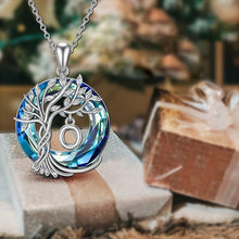 Afbeelding in Gallery-weergave laden, Levensboom kristallen hanger ketting