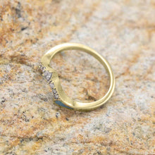 Afbeelding in Gallery-weergave laden, Natuurlijke turkooizen diamanten ring