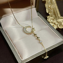 Afbeelding in Gallery-weergave laden, Sterling zilveren maan ster ketting