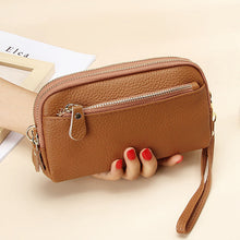 Afbeelding in Gallery-weergave laden, Leren lange clutch met grote capaciteit