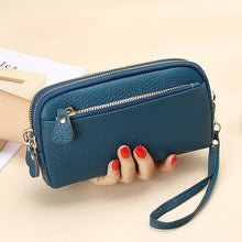 Afbeelding in Gallery-weergave laden, Leren lange clutch met grote capaciteit