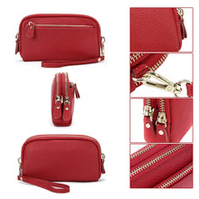 Afbeelding in Gallery-weergave laden, Leren lange clutch met grote capaciteit