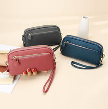 Afbeelding in Gallery-weergave laden, Leren lange clutch met grote capaciteit