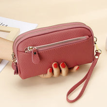 Afbeelding in Gallery-weergave laden, Leren lange clutch met grote capaciteit
