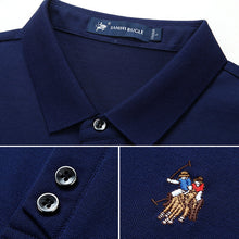 Afbeelding in Gallery-weergave laden, Effen kleur heren poloshirt met zakelijke revers