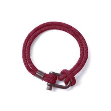 Afbeelding in Gallery-weergave laden, U-vormige gesp nylon gevlochten armband