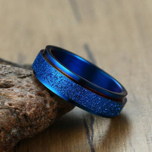 Afbeelding in Gallery-weergave laden, Gezandstraalde Draaiende Fidget Ring