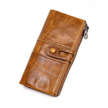 Afbeelding in Gallery-weergave laden, Dames echt lederen clutch lange geld portemonnee
