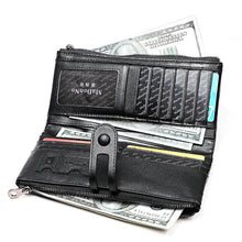 Afbeelding in Gallery-weergave laden, Dames echt lederen clutch lange geld portemonnee
