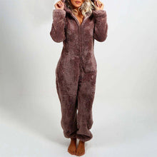 Afbeelding in Gallery-weergave laden, Pluche fleece romper eendelige pyjama voor vrouwen