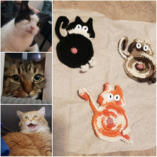 Afbeelding in Gallery-weergave laden, Schattige gebreide onderzetters voor kittens