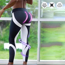 Afbeelding in Gallery-weergave laden, Yogabroek met hoge taille en geometrische print