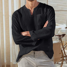 Afbeelding in Gallery-weergave laden, Men‘s Long-sleeved Linen Shirt