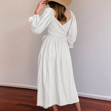 Afbeelding in Gallery-weergave laden, Multi-wear jurk met Franse ruches en lantaarnmouwen