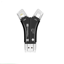 Afbeelding in Gallery-weergave laden, 4-in-1 draagbare geheugenkaartlezer voor telefoons