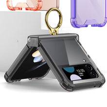 Afbeelding in Gallery-weergave laden, Zachte doorzichtige hoes met ring voor Samsung Galaxy Z Flip4