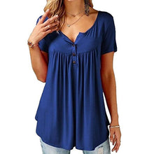 Afbeelding in Gallery-weergave laden, Effen T-shirt met ruches voor dames