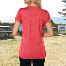 Afbeelding in Gallery-weergave laden, T-shirt coupe slim en dentelle à col en V
