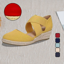 Afbeelding in Gallery-weergave laden, Sandalen met sleehak van hennep touw