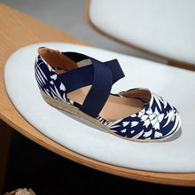 Afbeelding in Gallery-weergave laden, Sandalen met sleehak van hennep touw