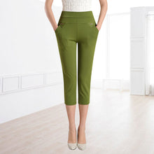 Afbeelding in Gallery-weergave laden, Women's Seven-point Pants High-waisted Elastic Casual Pants