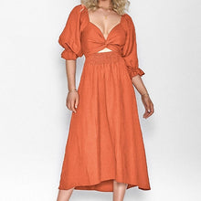 Afbeelding in Gallery-weergave laden, Multi-wear jurk met Franse ruches en lantaarnmouwen