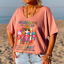 Afbeelding in Gallery-weergave laden, T-shirt met V-hals en print voor meisjes